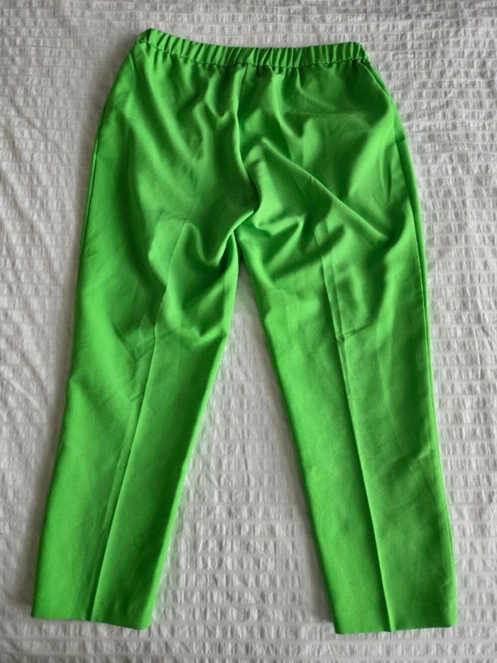 ASOS Design Maternity Neon Green Tapered Pants Size US 6 EU 38 Pull On Pregnancy - Picture 4 of 9